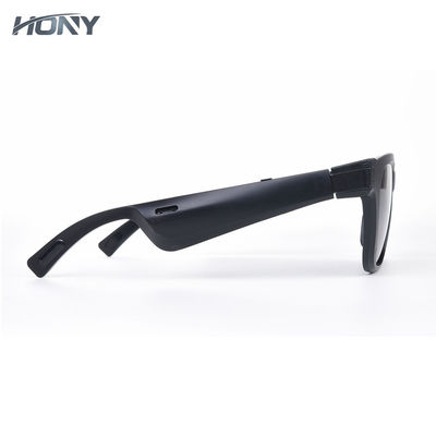 Untuk  Frames Tenor Rectangular Polarized Bluetooth Audio Sunglasses Warna Hitam