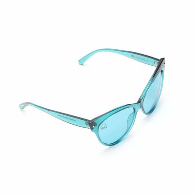 Cateye PC Frame Aqua Lens Kacamata Terapi Cahaya Biru Untuk Bersantai