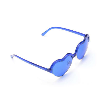 Heart Frame UV400 Protection Blue Lens Kacamata Terapi Warna