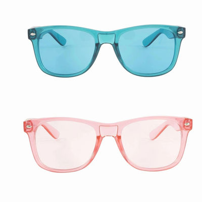 Mood Relax Terapi Warna Kacamata Lensa Berwarna Sun Glassess Untuk Wanita Pria Unisex
