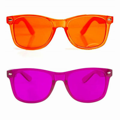 Kacamata Bingkai Plastik Keras Kacamata Terapi Warna Lensa Berwarna
