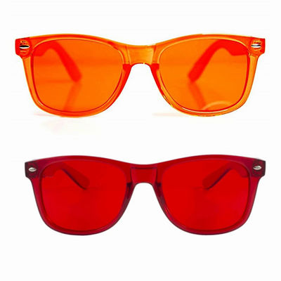 Kacamata Bingkai Plastik Keras Kacamata Terapi Warna Lensa Berwarna