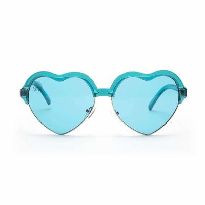 Chromotherapy Aqua Blue Color Therapy Sunglasses Heart Frame