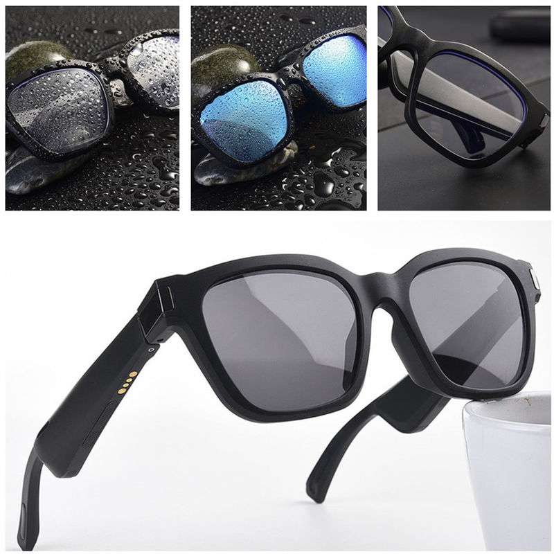 Kacamata Pintar Bluetooth 5.0 Musik Panggilan Suara Kacamata Bisa Dicocokkan Dengan Lensa Resep Kompatibel IOS Android
