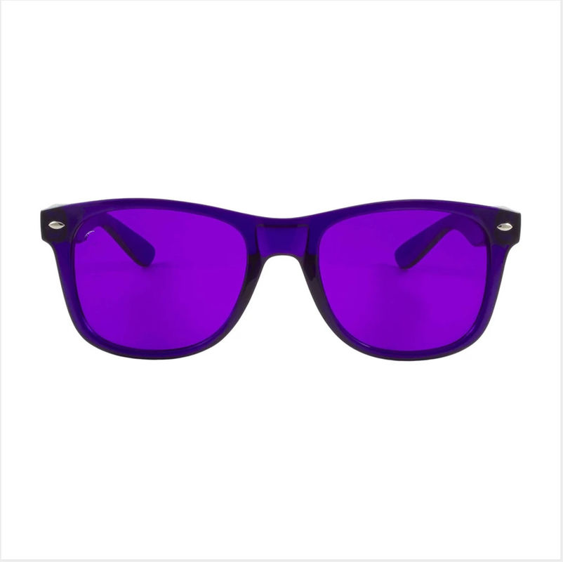 Kacamata Berwarna Violet Kacamata UVB Lens Light Color Therapy