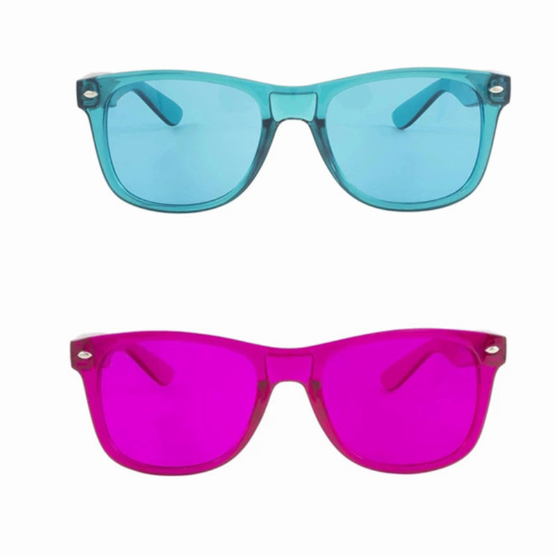 Kacamata Terapi Warna Pro Style Set 10 Warna, Kacamata Santai Suasana Hati Berwarna